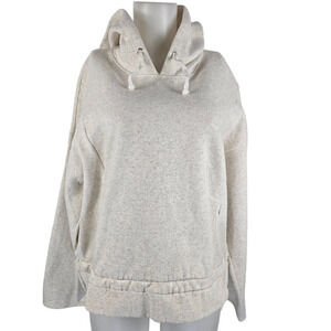 Fabletics Heathered Gray Hooded Kangaroo Pocket Hi/Low Sweatshirt XXL